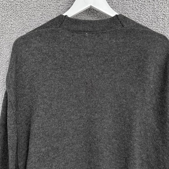 Gap Wool Blend longline cardigan / sweater robe Dark Charcoal Heather Grey M/L - Picture 8 of 10